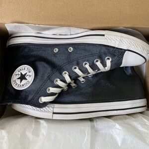 CONVERSE BLACK VELVET HIGH TOP CHUCK TAYLOR ALL STAR sneakers Womens Size 10